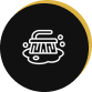 Icon of a car wash with soap bubbles.
